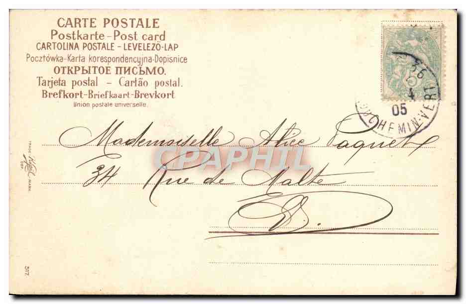 CPA Fantaisie Oiseau Paques  — Rückseite
