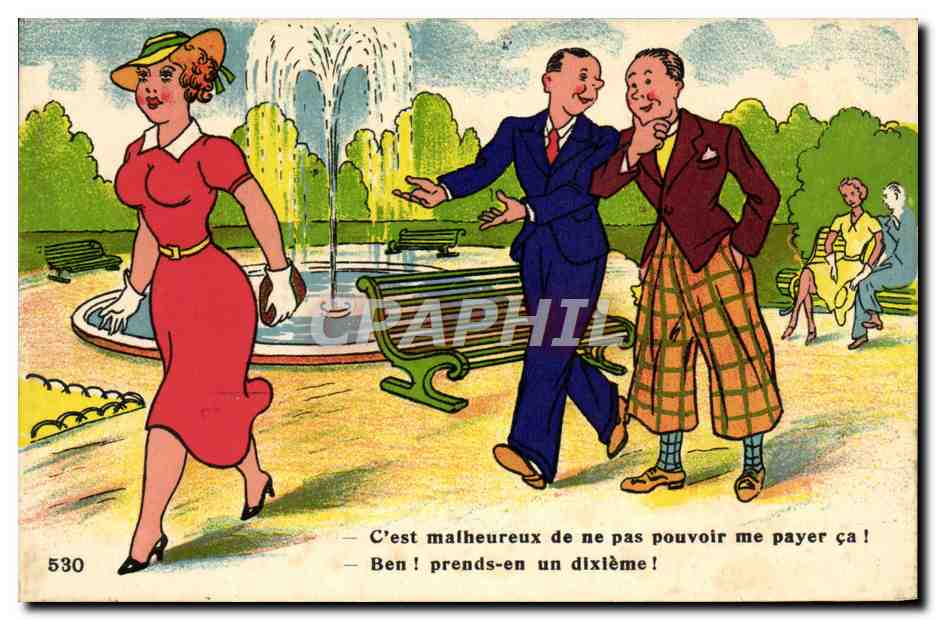 CPA Fantaisie Humour Femme 