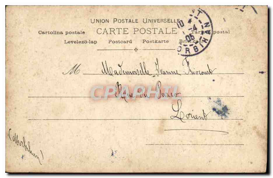 CPA Fantaisie Femme Ailes Cloche — Verso