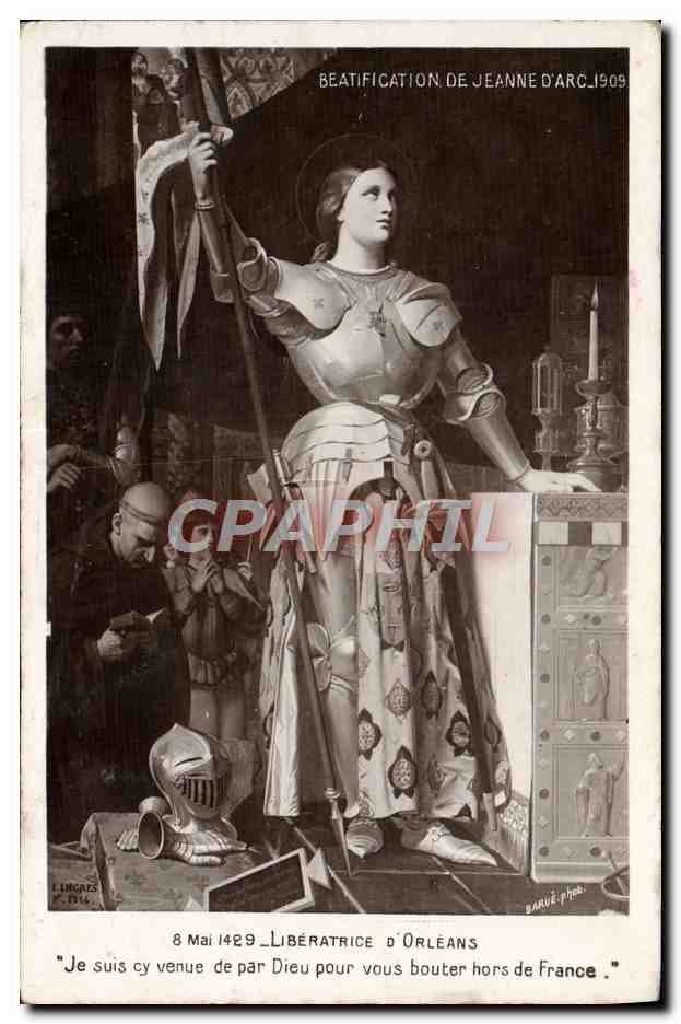 CPA Fantaisie Jeanne d'Arc Liberatrice d'Orleans Beatification 1909