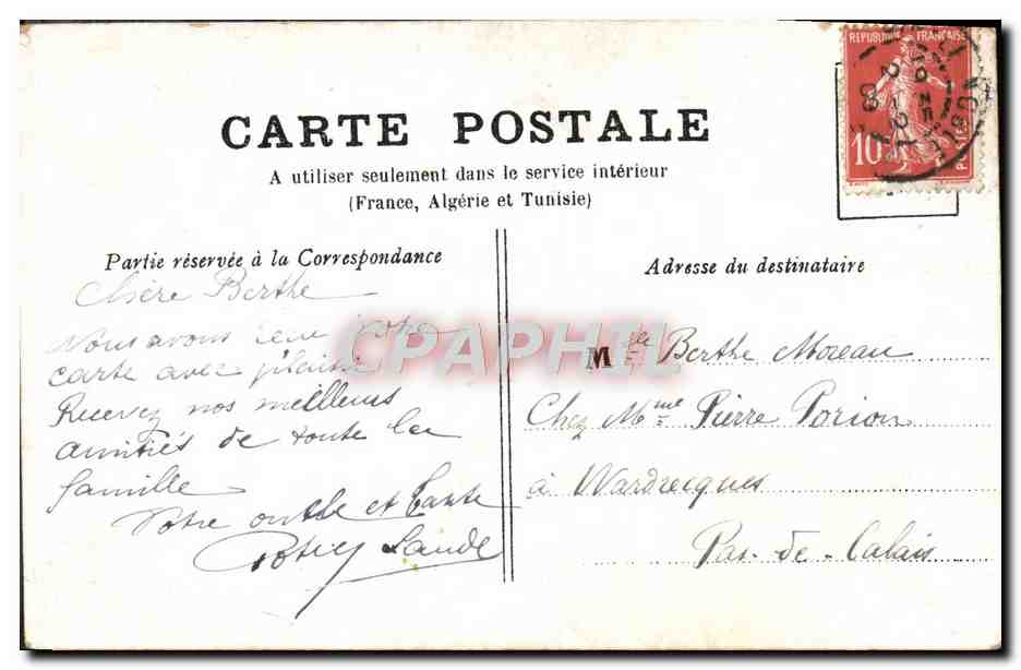 CPA Fantaisie Fleurs Anemone  — Verso