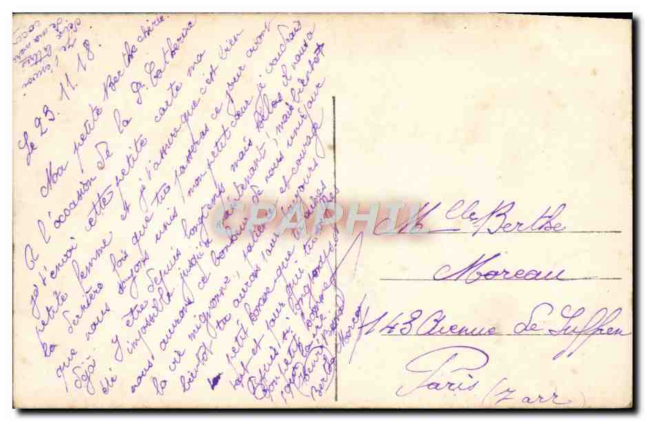 CPA Fantaisie Fleurs  — Rückseite