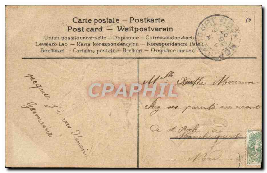 CPA Fantaisie Fleurs  — Verso
