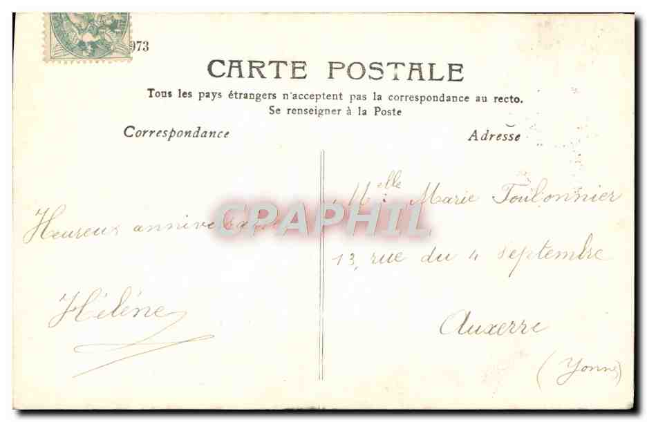 CPA Fantaisie Femme  — Verso
