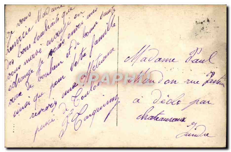 CPA Fantaisie Femme — Verso
