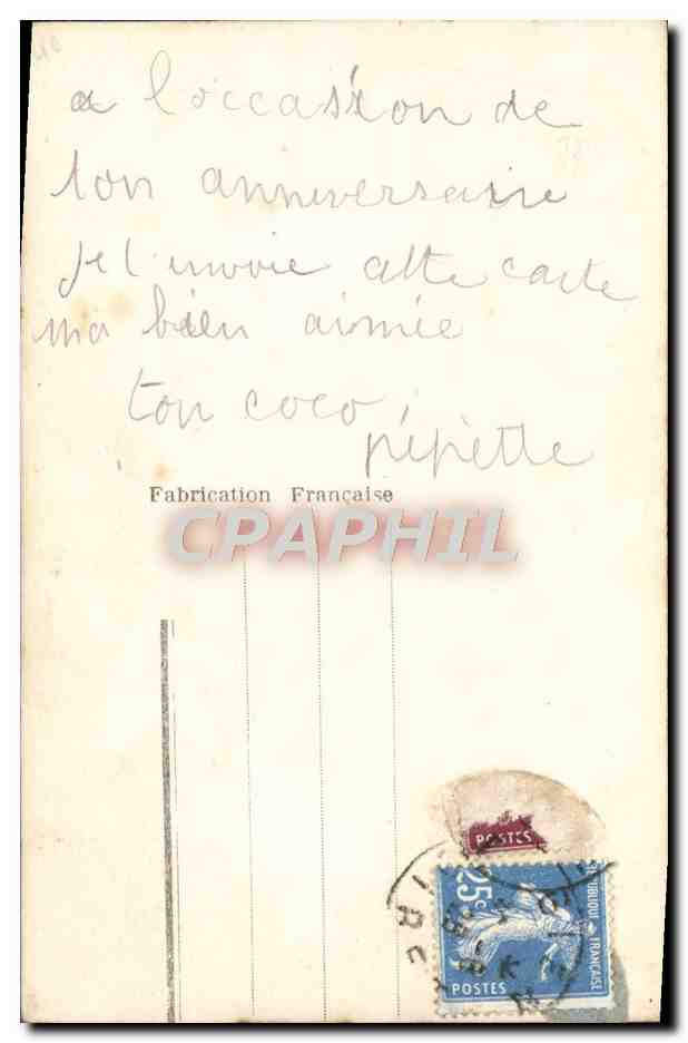 CPA Fantaisie Femme — Verso