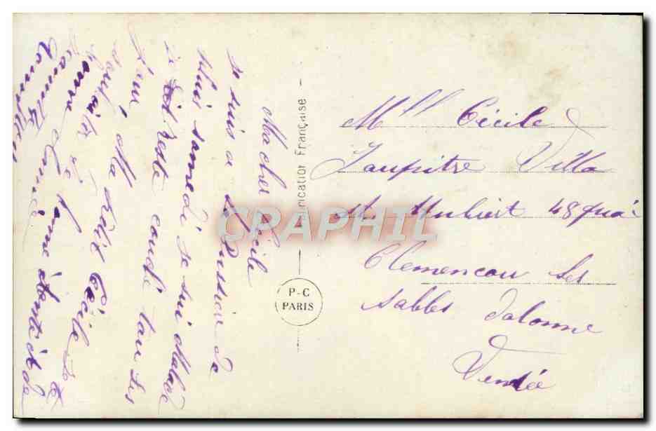 CPA Fantaisie Femme — Verso