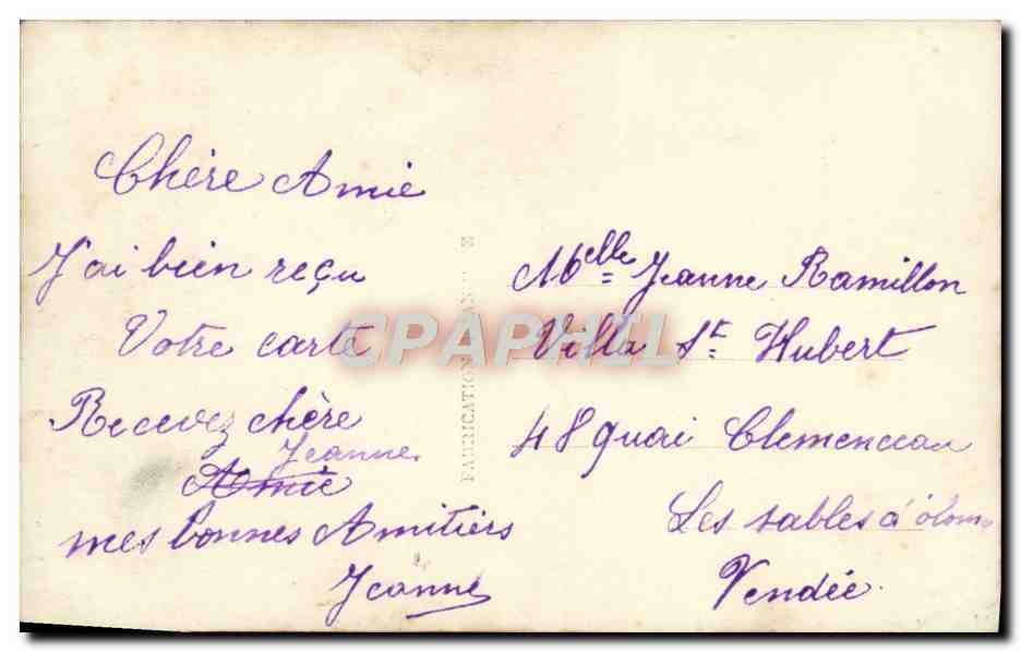 CPA Fantaisie Femme — Back