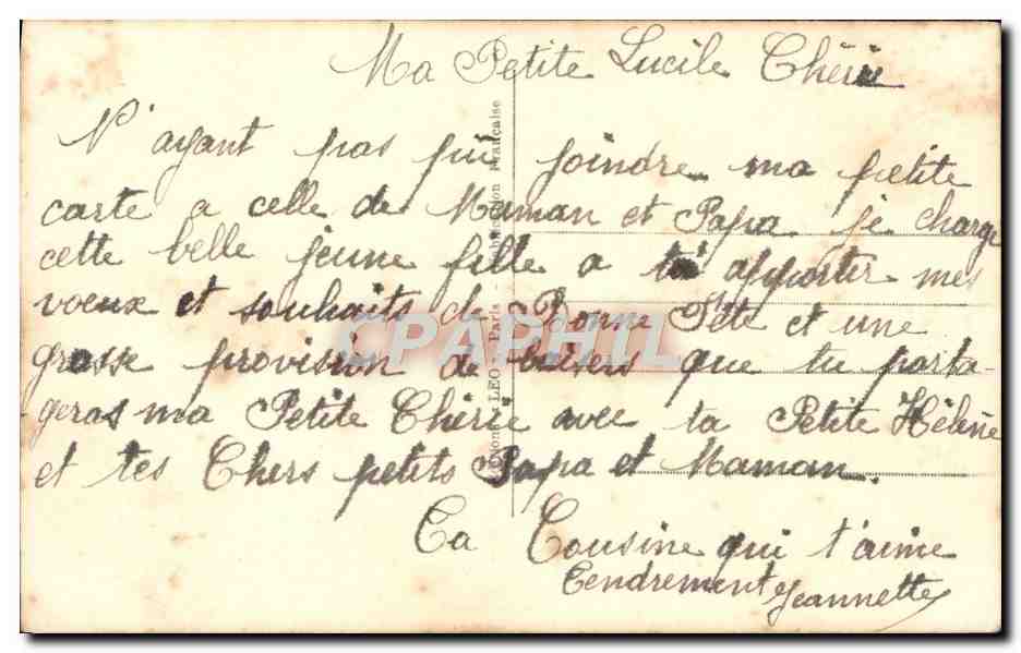 CPA Fantaisie Femme — Rückseite