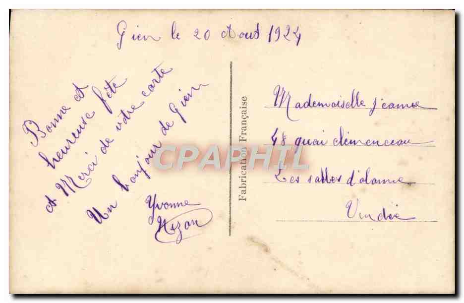CPA Fantaisie Femme — Verso