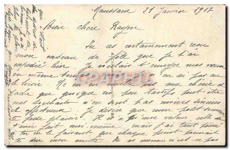 CPA Fantaisie Fleurs — Back