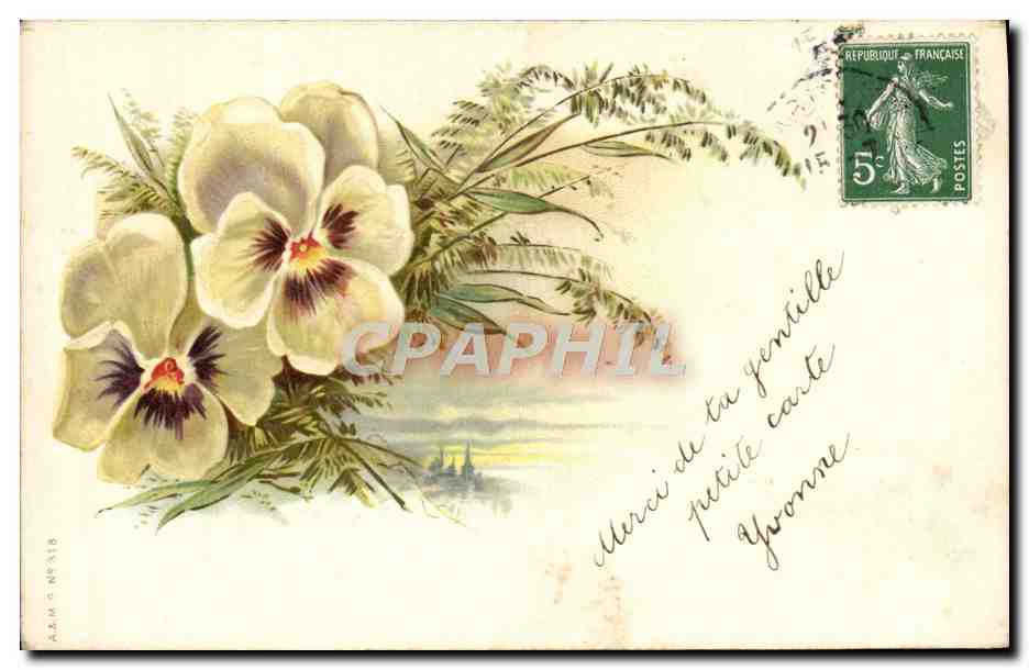 CPA Fantaisie Fleurs