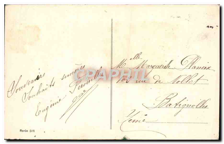 CPA Fantaisie Femme — Rückseite