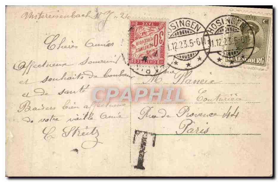 CPA Fantaisie Enfant — Verso
