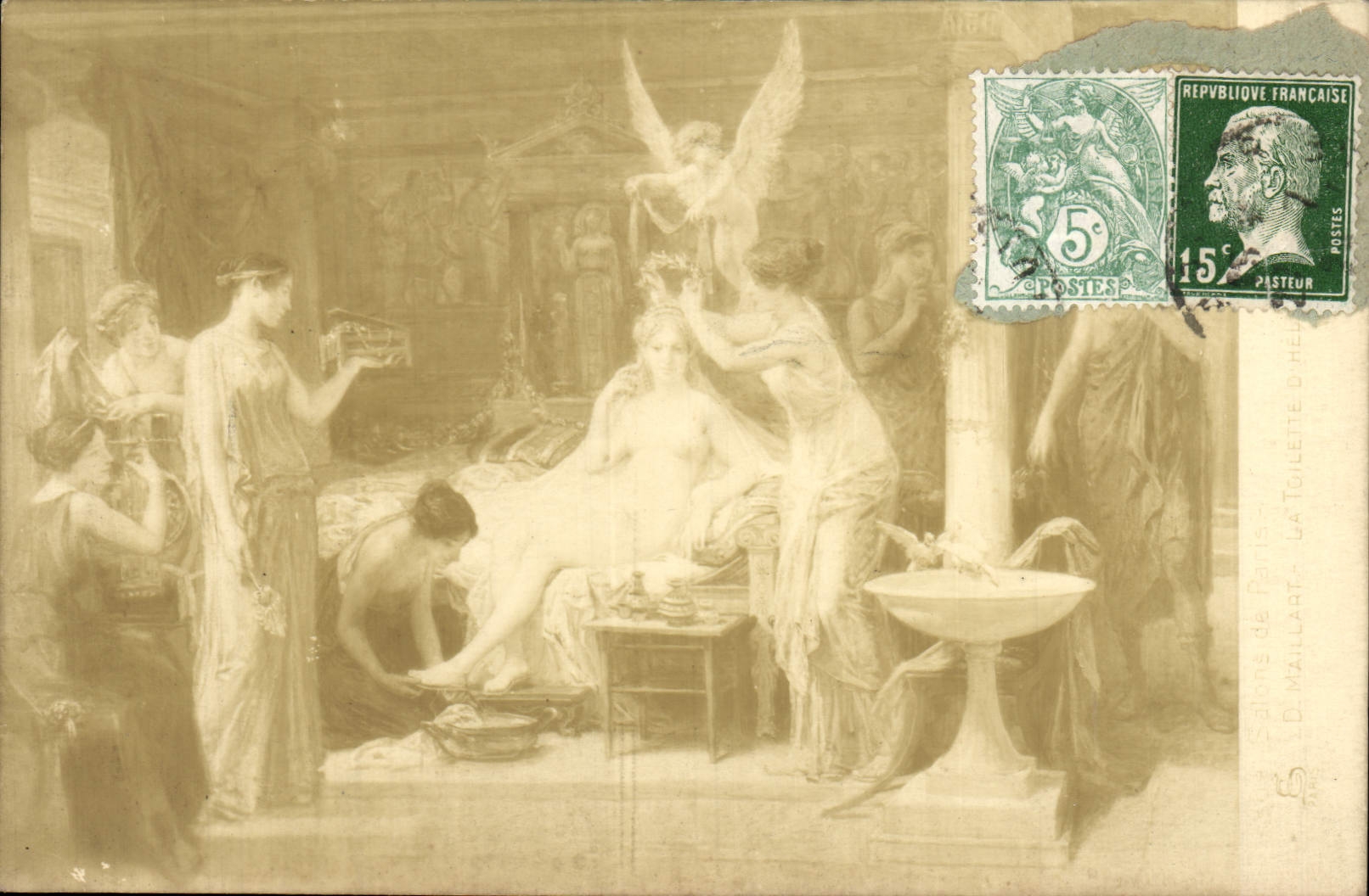 CPA Fantaisie Femme Reine couronee Ange