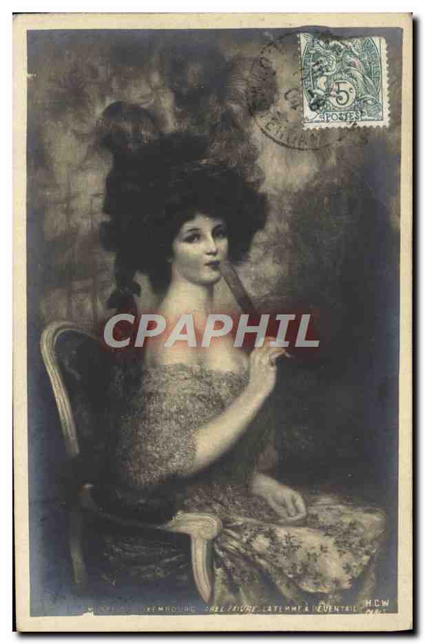 CPA Abel Faivre Paris Musee du Luxembourg La femme a l'eventail