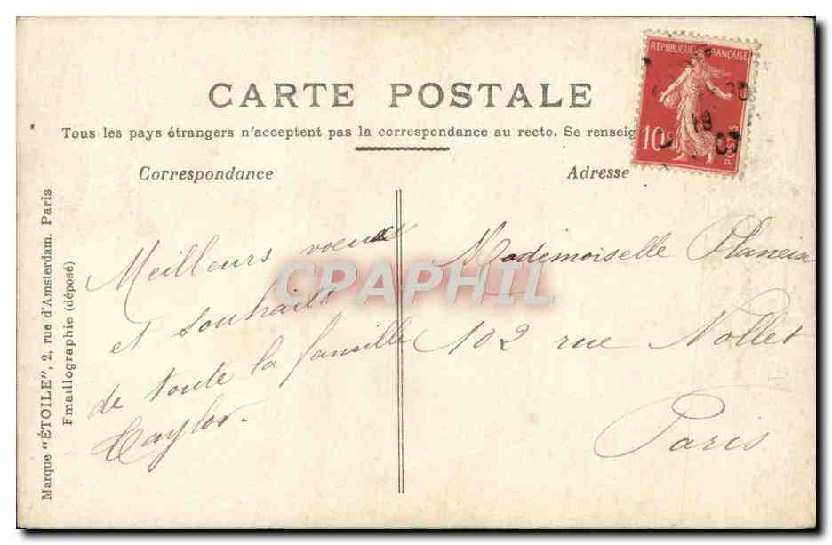 M — Marguerite — Stebbing Phot. Étoile — Verso