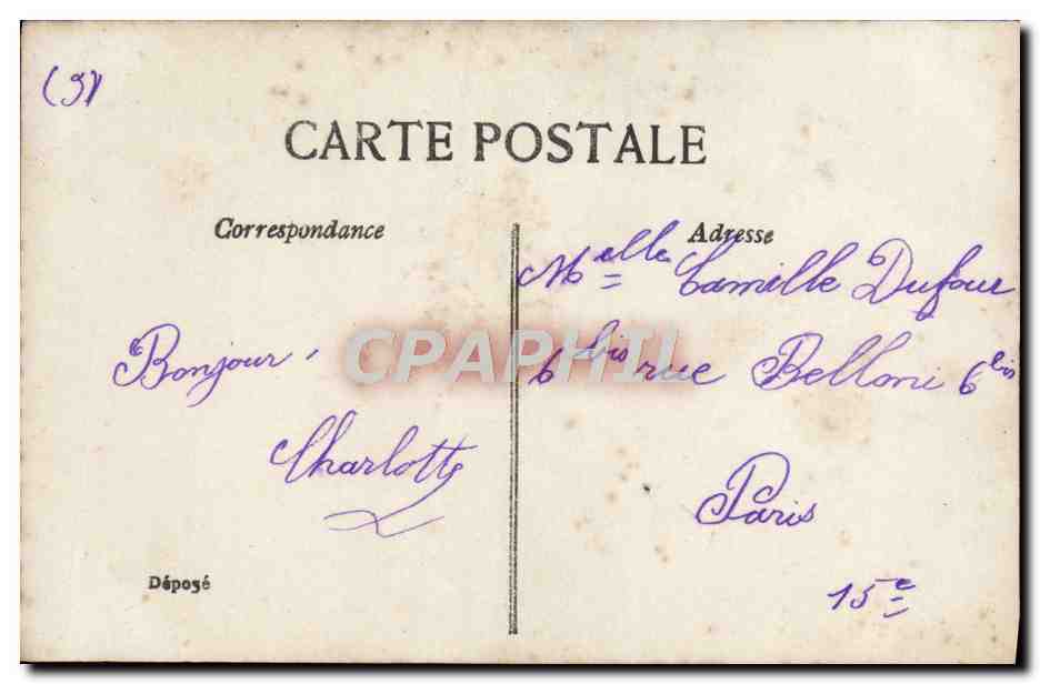 Hamlet — scène de théâtre — Walery Paris n°4396 — Verso