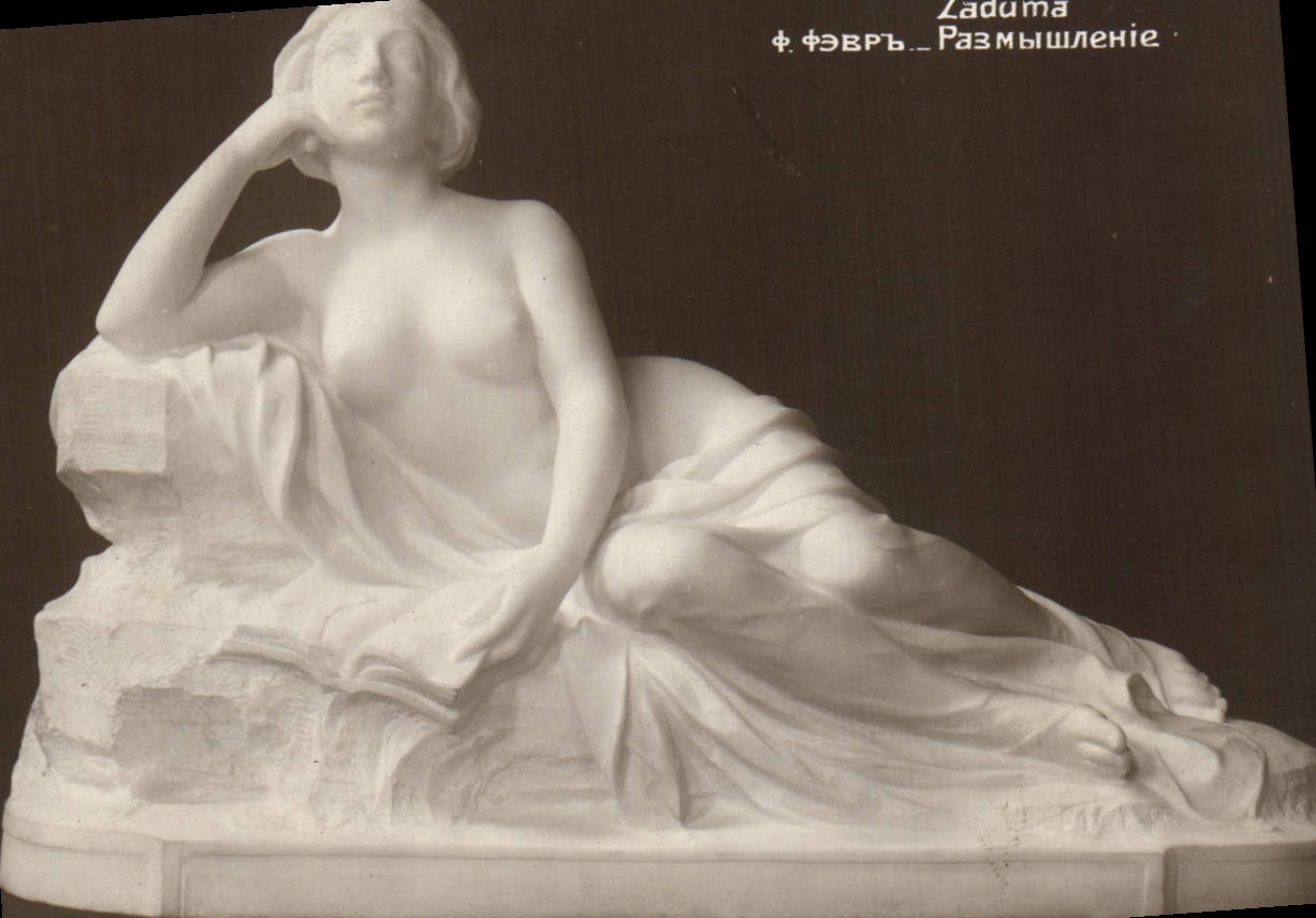 Statue de la Pensive — œuvre de F. Févré — éditeur inconnu