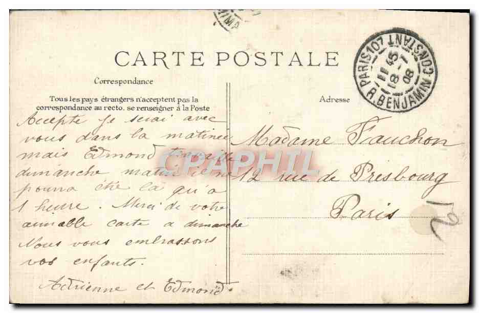 CPA Fantaisie Moutons a la mare Elevage  — Rückseite
