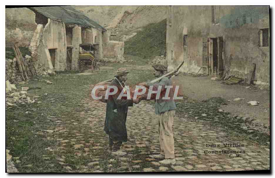 CPA Deux vieilles connaissances Folklore 