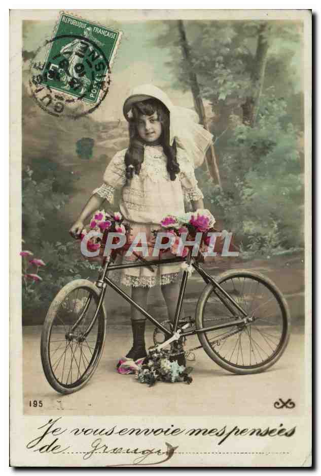CPA Fantaisie Enfant Velo Cycle 