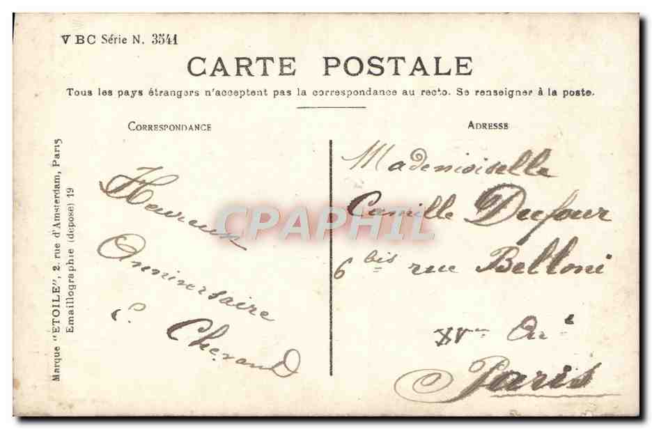 CPA Fantaisie Femme Cloche  — Verso