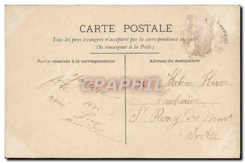 CPA Fantaisie Homme — Verso