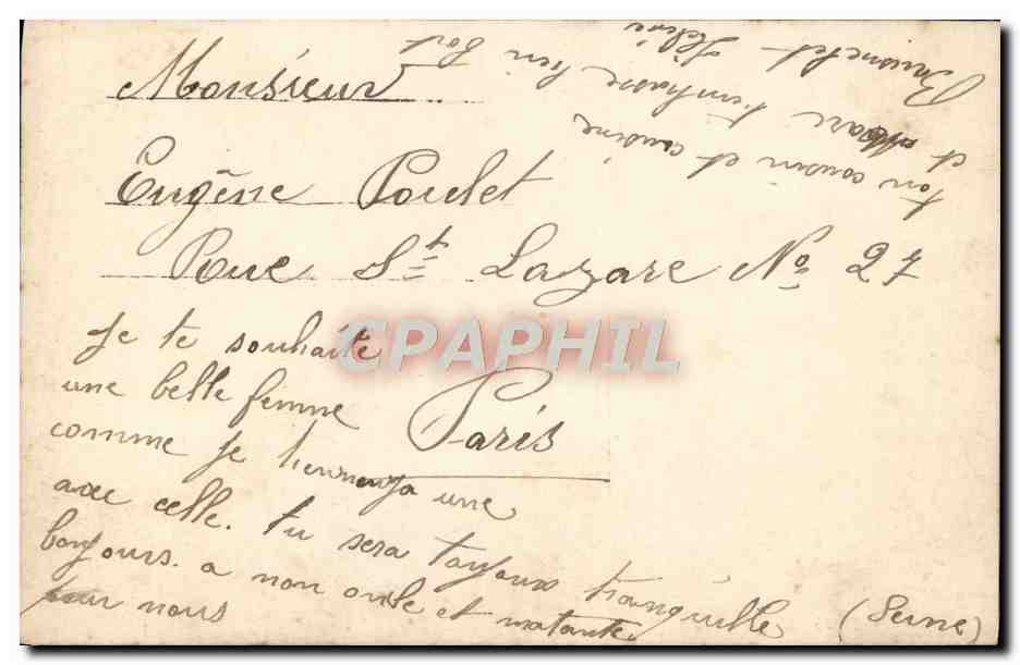 Femme souriante — Janvier 1, Heureuse Année — DALES 123 — Verso
