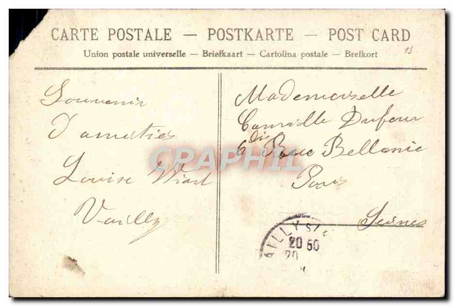 CPA Fantaisie Fleurs — Rückseite