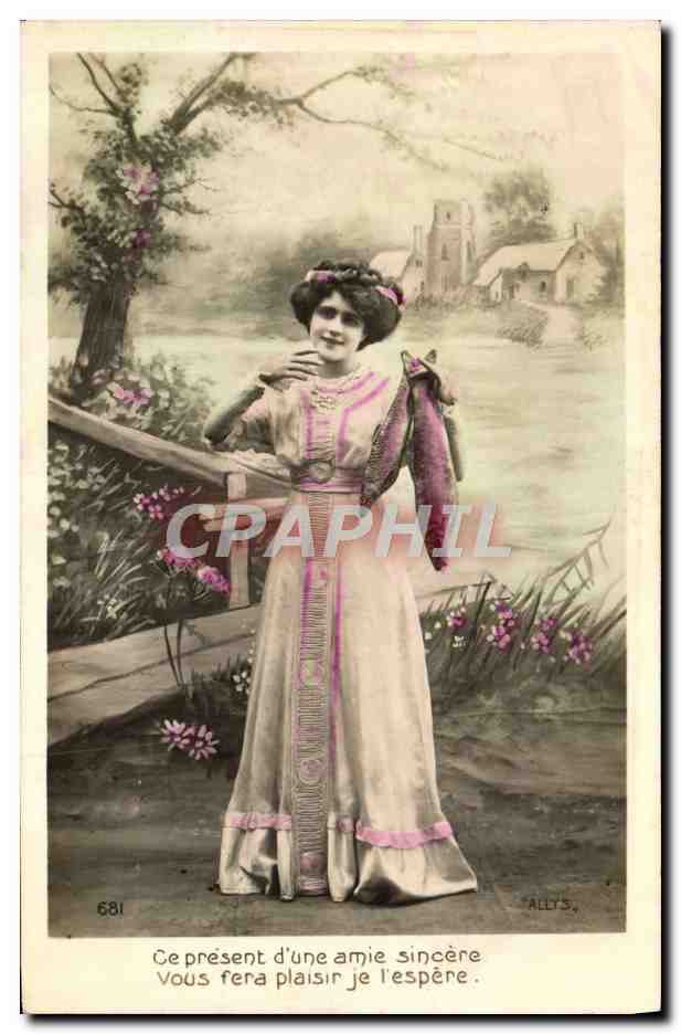 CPA Fantaisie Femme Poisson