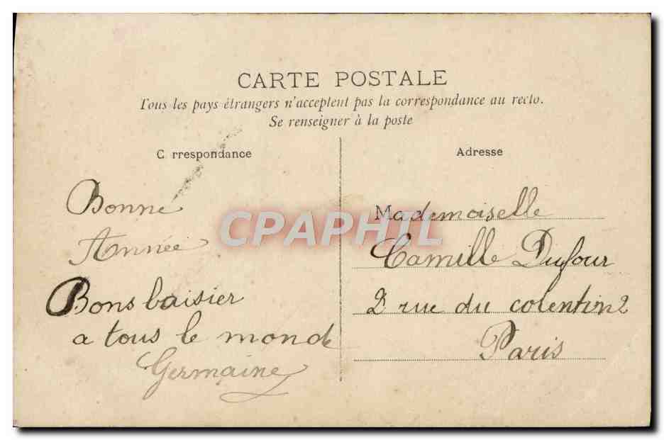 CPA Fantaisie Femme Telegramme — Rückseite