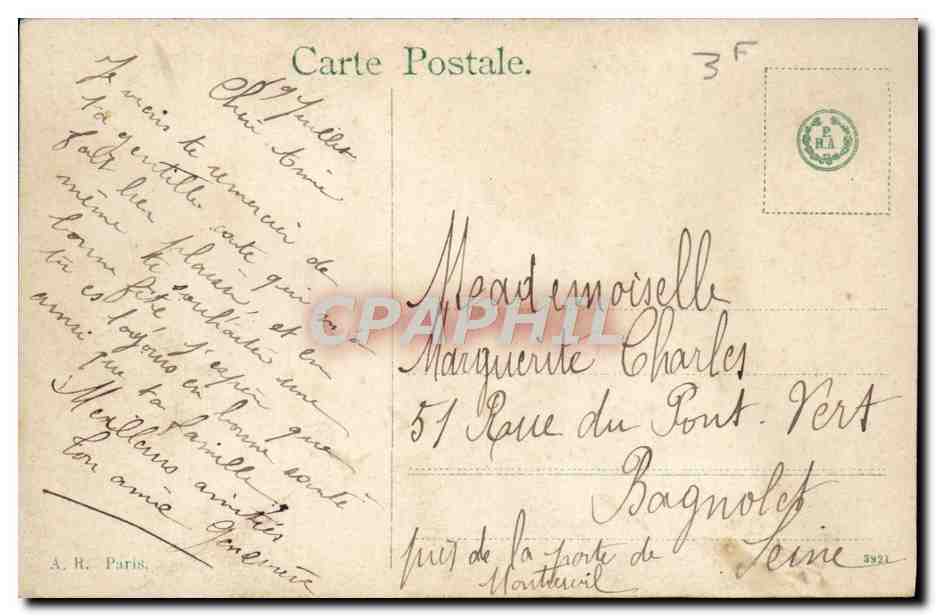 CPA Fantaisie Enfant — Rückseite