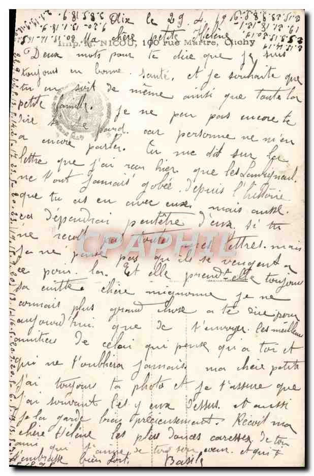 CPA Fantaisie Femme — Rückseite