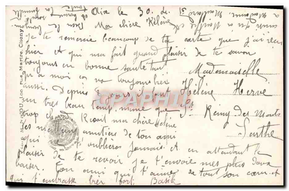 CPA Fantaisie Femme — Verso