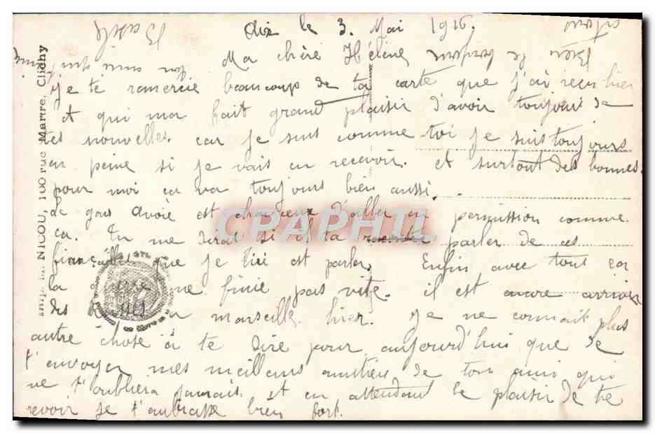 CPA Fantaisie Femme — Rückseite