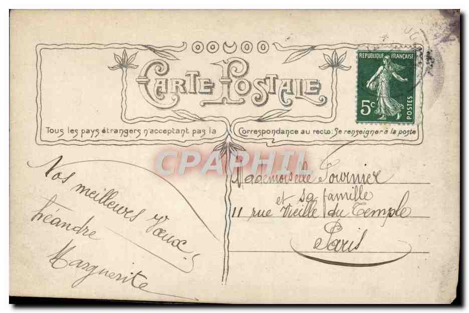 CPA Fantaisie Femme et enfants — Verso