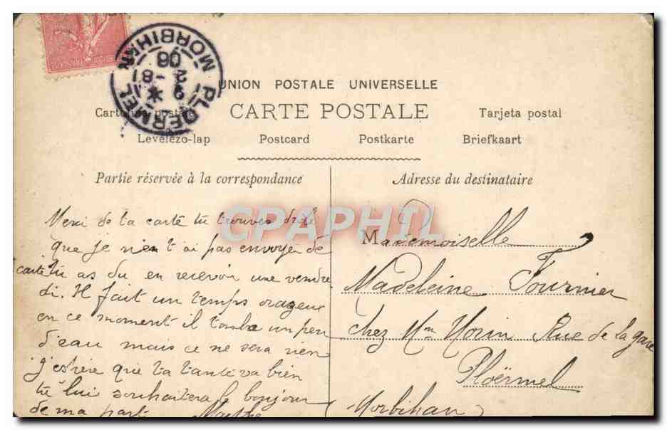 CPA Fantaisie Femme — Rückseite
