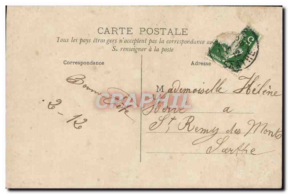 CPA Fantaisie Homme — Rückseite