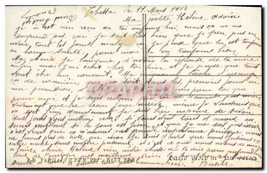 CPA Fantaisie Femme — Rückseite