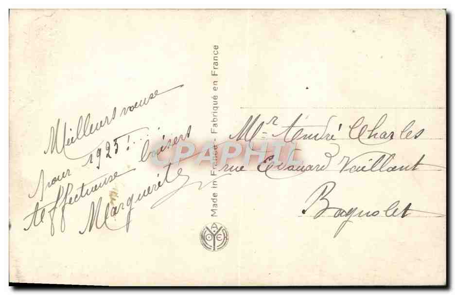 CPA Fantaisie Femme — Verso