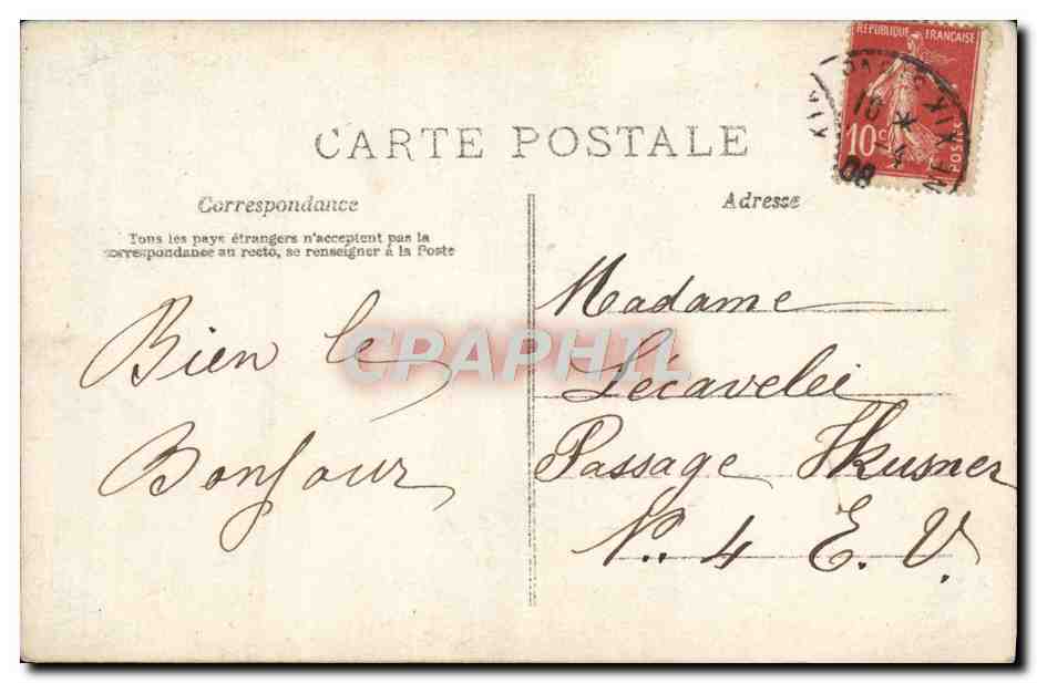 CPA Fantaisie Enfant Langouste  — Rückseite