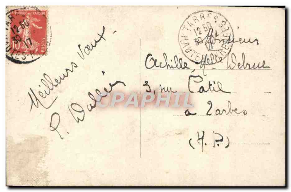CPA Fantaisie Fleurs — Verso
