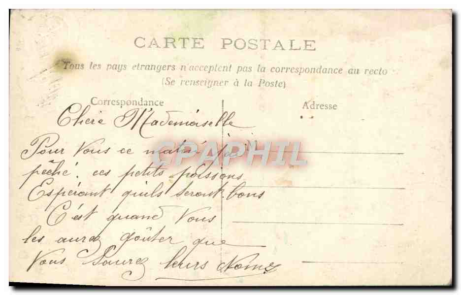 CPA Fantaisie Enfant Peche  — Rückseite