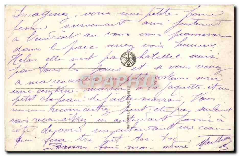 CPA Fantaisie Femme Fleurs  — Verso