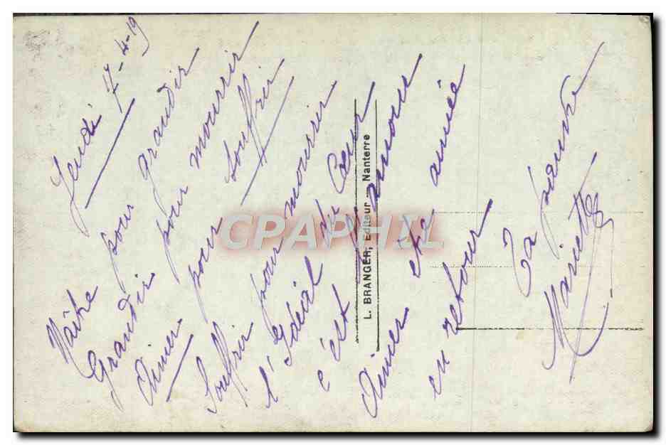 CPA Fantaisie Femme — Verso