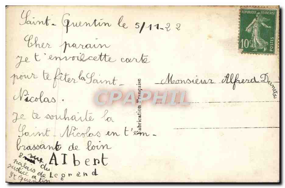 CPA Fantaisie Homme Telephone — Rückseite