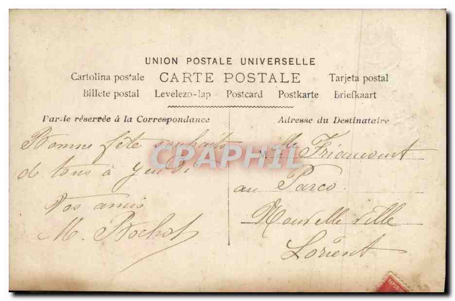 CPA Fantaisie Femme — Verso