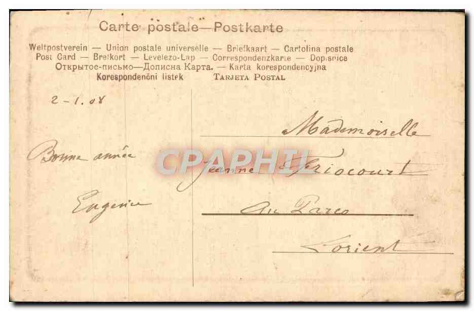 CPA Fantaisie Femme Doreen — Rückseite
