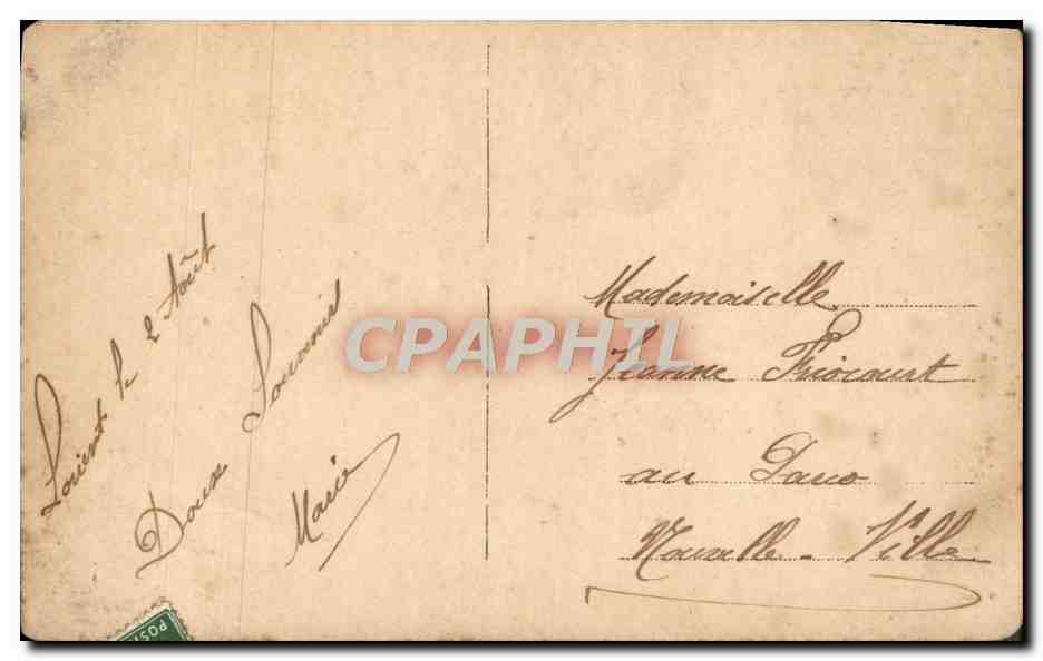 Jeune femme en robe violette — couronne de feuilles — éditeur 1066/2 — Verso